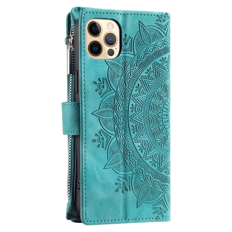 Multi-Card Totem Zipper Leather Phone Case