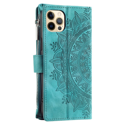 Multi-Card Totem Zipper Leather Phone Case
