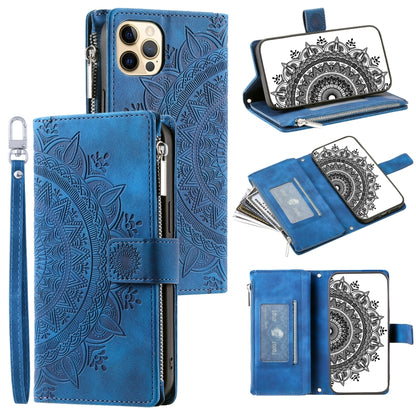 Multi-Card Totem Zipper Leather Phone Case