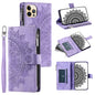 Multi-Card Totem Zipper Leather Phone Case