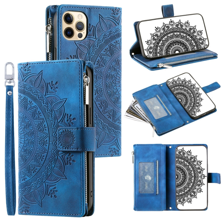 Multi-Card Totem Zipper Leather Phone Case
