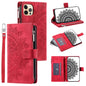 Multi-Card Totem Zipper Leather Phone Case