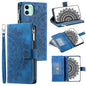 Multi-Card Totem Zipper Leather Phone Case