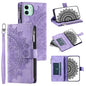 Multi-Card Totem Zipper Leather Phone Case