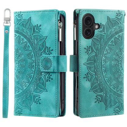 Multi-Card Totem Zipper Leather Phone Case