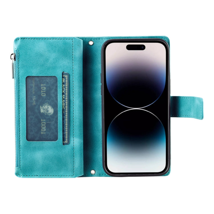 Multi-Card Totem Zipper Leather Phone Case