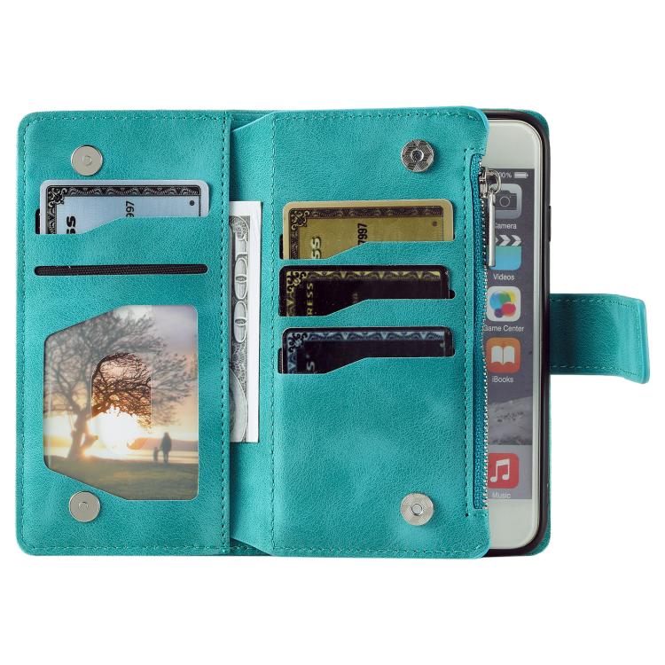 Multi-Card Totem Zipper Leather Phone Case, For iPhone 16e / 17e, For iPhone 16 Pro Max, For iPhone 16 Pro, For iPhone 16 Plus