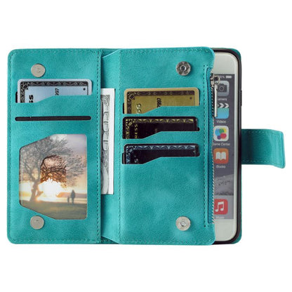 Multi-Card Totem Zipper Leather Phone Case, For iPhone 16e / 17e, For iPhone 16 Pro Max, For iPhone 16 Pro, For iPhone 16 Plus