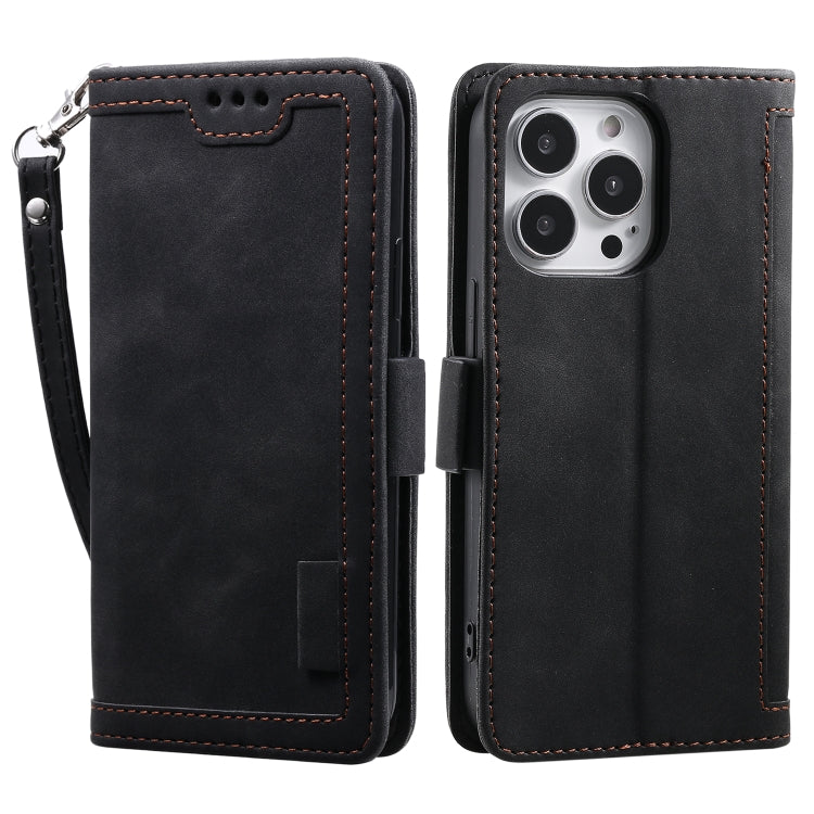 Retro Splicing Horizontal Flip Leather Phone Case