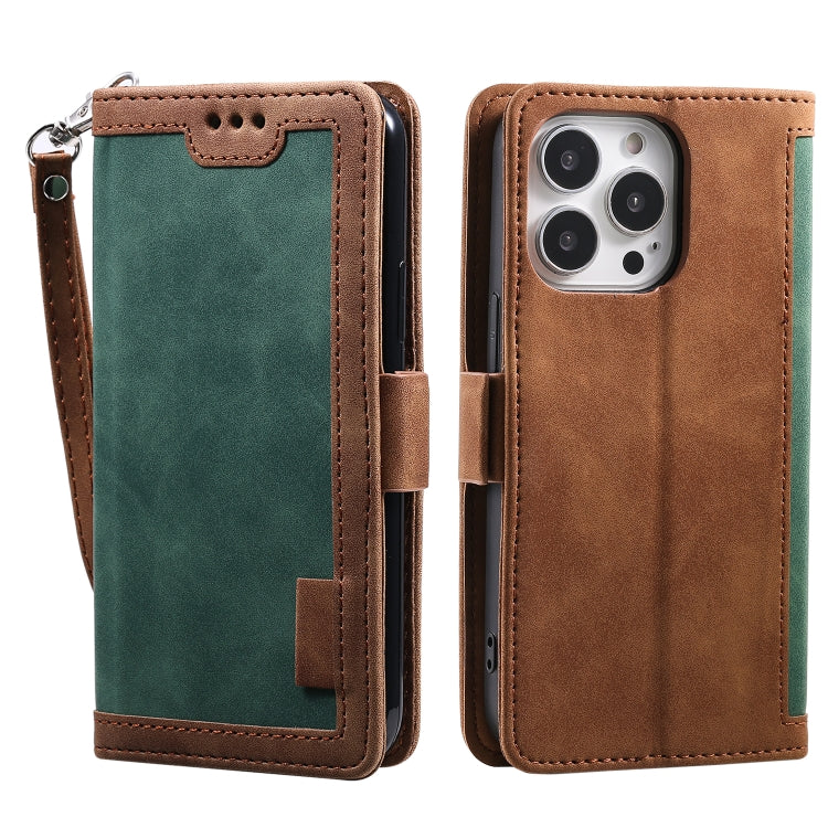 Retro Splicing Horizontal Flip Leather Phone Case