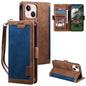 Retro Splicing Horizontal Flip Leather Phone Case