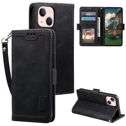 Retro Splicing Horizontal Flip Leather Phone Case