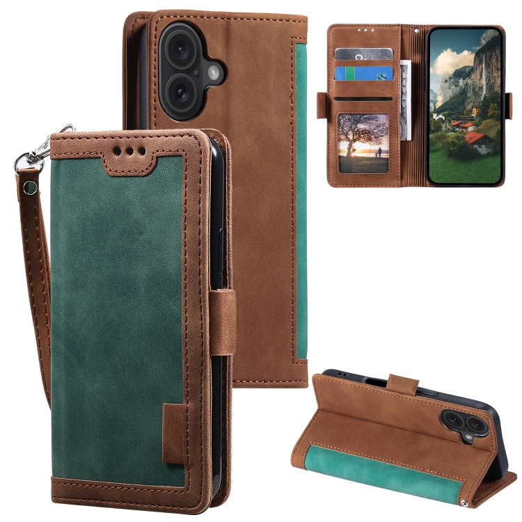 Retro Splicing Horizontal Flip Leather Phone Case