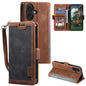 Retro Splicing Horizontal Flip Leather Phone Case