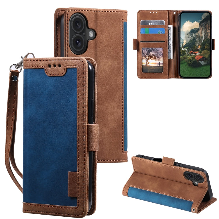 Retro Splicing Horizontal Flip Leather Phone Case