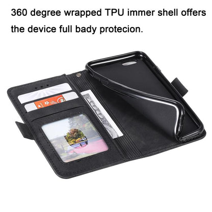 Retro Splicing Horizontal Flip Leather Phone Case