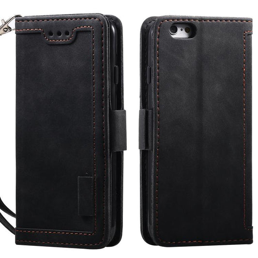 Retro Splicing Horizontal Flip Leather Phone Case