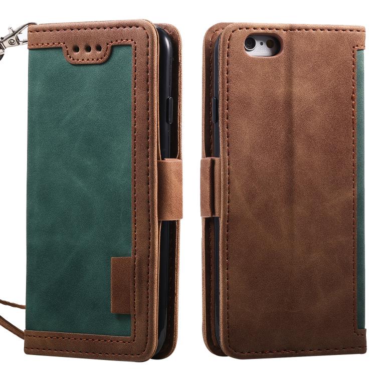 Retro Splicing Horizontal Flip Leather Phone Case