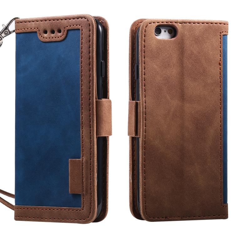 Retro Splicing Horizontal Flip Leather Phone Case