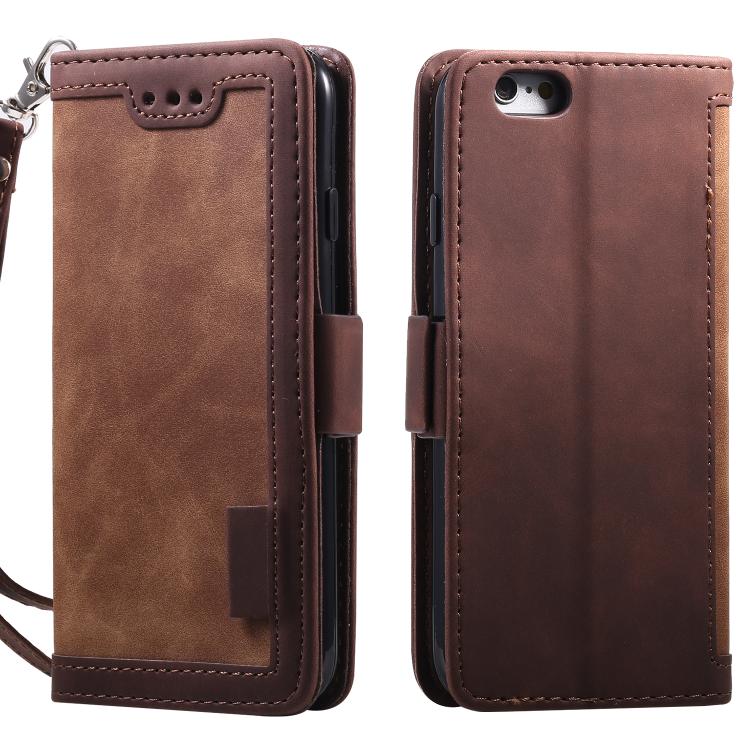 Retro Splicing Horizontal Flip Leather Phone Case