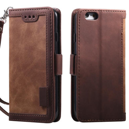 Retro Splicing Horizontal Flip Leather Phone Case