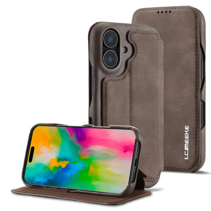 LC.IMEEKE Hon Ancient Series Flip Leather Phone Case, For iPhone 18 Pro / 17 Pro, For iPhone 18 Pro Max / 17 Pro Max, For iPhone 17, For iPhone 17 Air