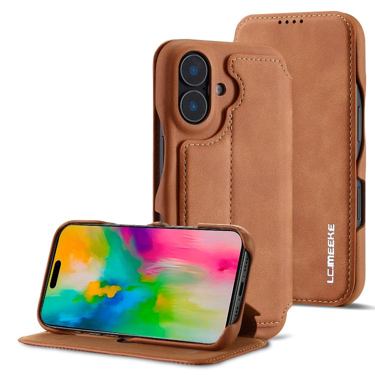 LC.IMEEKE Hon Ancient Series Flip Leather Phone Case, For iPhone 18 Pro / 17 Pro, For iPhone 18 Pro Max / 17 Pro Max, For iPhone 17, For iPhone 17 Air