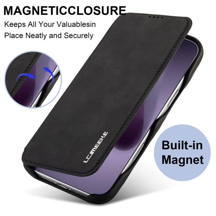LC.IMEEKE Hon Ancient Series Flip Leather Phone Case, For iPhone 18 Pro / 17 Pro, For iPhone 18 Pro Max / 17 Pro Max, For iPhone 17, For iPhone 17 Air
