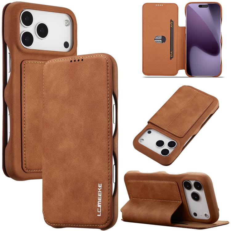 LC.IMEEKE Hon Ancient Series Flip Leather Phone Case, For iPhone 18 Pro / 17 Pro, For iPhone 18 Pro Max / 17 Pro Max, For iPhone 17, For iPhone 17 Air