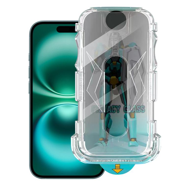 Easy Install 28 Degree Privacy Armor Tempered Glass Film, For iPhone 17e / 16e, For iPhone 17 Pro Max, For iPhone 17 Pro, For iPhone 17, For iPhone Air, For iPhone 16 Pro Max, For iPhone 16 Pro, For iPhone 16 Plus, For iPhone 16, For iPhone 15 Pro Max ...