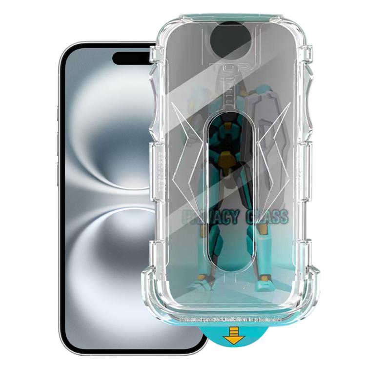 Easy Install 28 Degree Privacy Armor Tempered Glass Film, For iPhone 17e / 16e, For iPhone 17 Pro Max, For iPhone 17 Pro, For iPhone 17, For iPhone Air, For iPhone 16 Pro Max, For iPhone 16 Pro, For iPhone 16 Plus, For iPhone 16, For iPhone 15 Pro Max ...