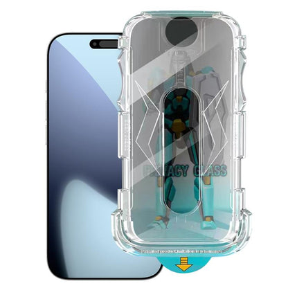 Easy Install 28 Degree Privacy Armor Tempered Glass Film, For iPhone 17e / 16e, For iPhone 17 Pro Max, For iPhone 17 Pro, For iPhone 17, For iPhone Air, For iPhone 16 Pro Max, For iPhone 16 Pro, For iPhone 16 Plus, For iPhone 16, For iPhone 15 Pro Max ...