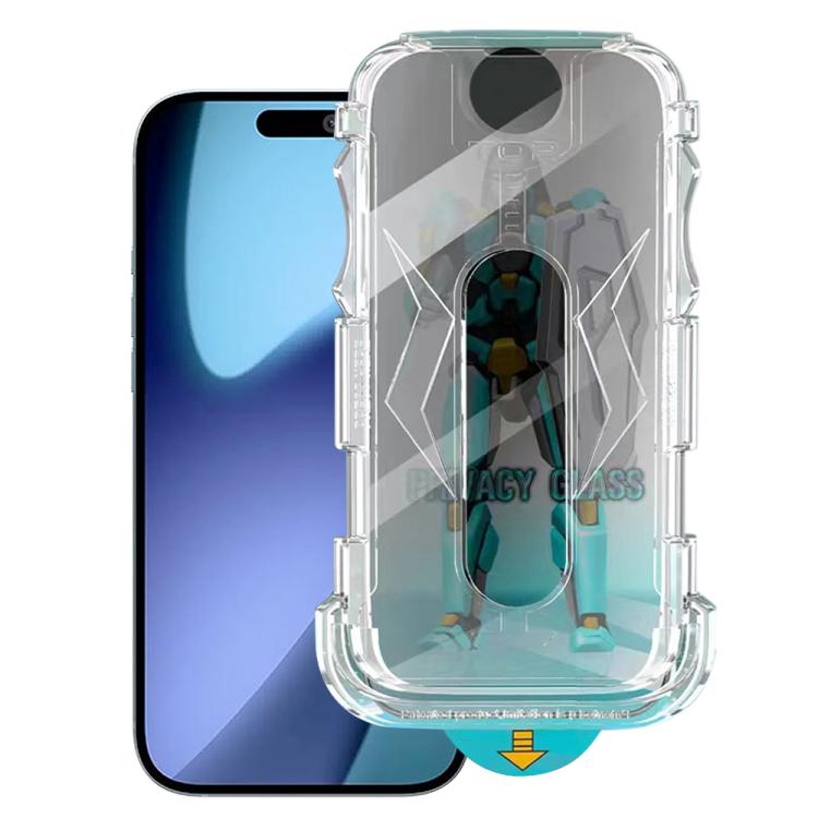 Easy Install 28 Degree Privacy Armor Tempered Glass Film, For iPhone 17e / 16e, For iPhone 17 Pro Max, For iPhone 17 Pro, For iPhone 17, For iPhone Air, For iPhone 16 Pro Max, For iPhone 16 Pro, For iPhone 16 Plus, For iPhone 16, For iPhone 15 Pro Max ...