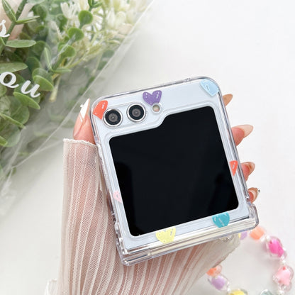 Transparent PC All Inclusive Hinge Folding Phone Case with Bracelet