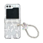 Transparent PC All Inclusive Hinge Folding Phone Case with Bracelet