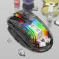 XUNFOX XYH20RGB 2.4G + BT + Wired Transparent 2400DPI RGB Light Gaming Mouse