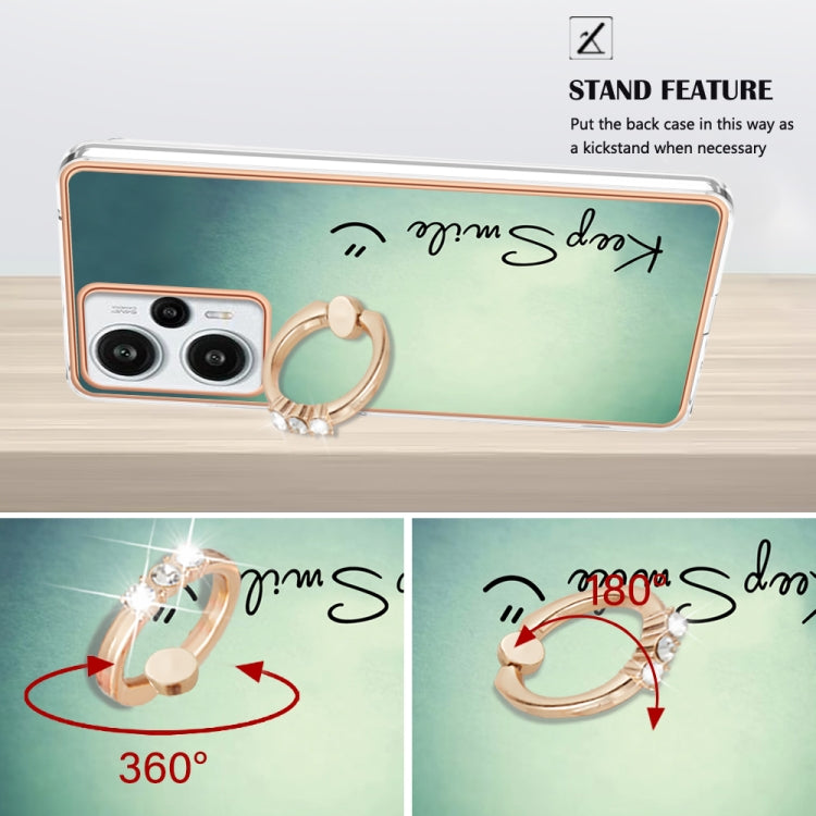 Electroplating Dual-side IMD Phone Case with Ring Holder, For Xiaomi Poco F5 / Redmi Note 12 Turbo, For Xiaomi Poco F5 Pro 5G / Redmi K60, For Xiaomi Redmi Note 12S 4G