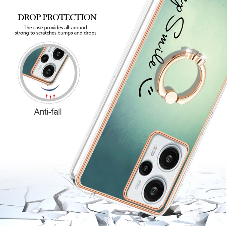 Electroplating Dual-side IMD Phone Case with Ring Holder, For Xiaomi Poco F5 / Redmi Note 12 Turbo, For Xiaomi Poco F5 Pro 5G / Redmi K60, For Xiaomi Redmi Note 12S 4G