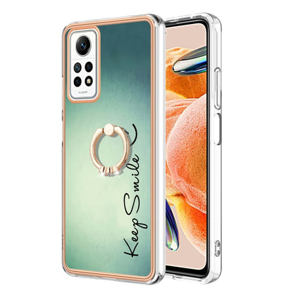 Electroplating Dual-side IMD Phone Case with Ring Holder, For Xiaomi Redmi Note 12 Pro 4G Global, For Xiaomi Redmi Note 12 4G, For Xiaomi Redmi Note 12 Pro+ Global