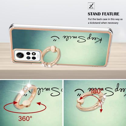 Electroplating Dual-side IMD Phone Case with Ring Holder, For Xiaomi Redmi Note 12 Pro 4G Global, For Xiaomi Redmi Note 12 4G, For Xiaomi Redmi Note 12 Pro+ Global