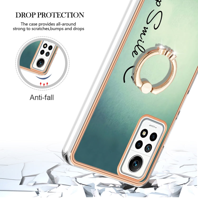 Electroplating Dual-side IMD Phone Case with Ring Holder, For Xiaomi Redmi Note 12 Pro 4G Global, For Xiaomi Redmi Note 12 4G, For Xiaomi Redmi Note 12 Pro+ Global