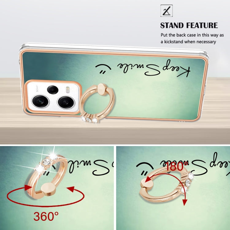 Electroplating Dual-side IMD Phone Case with Ring Holder, For Xiaomi Redmi Note 12 Pro 5G Global, For Xiaomi Redmi Note 12 5G Global, For Xiaomi Redmi 12C / 11A 4G