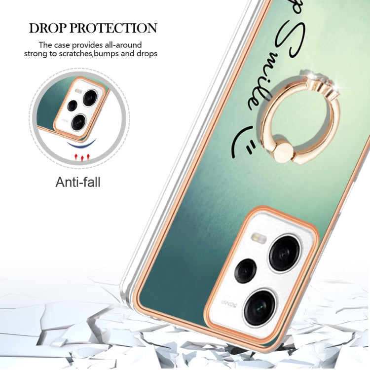 Electroplating Dual-side IMD Phone Case with Ring Holder, For Xiaomi Redmi Note 12 Pro 5G Global, For Xiaomi Redmi Note 12 5G Global, For Xiaomi Redmi 12C / 11A 4G