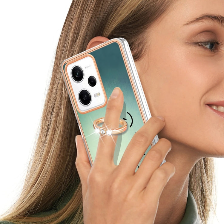 Electroplating Dual-side IMD Phone Case with Ring Holder, For Xiaomi Redmi Note 12 Pro 5G Global, For Xiaomi Redmi Note 12 5G Global, For Xiaomi Redmi 12C / 11A 4G