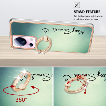 Electroplating Dual-side IMD Phone Case with Ring Holder, For Xiaomi 13 Lite 5G, For Xiaomi Redmi A1, For Xiaomi Redmi 10C