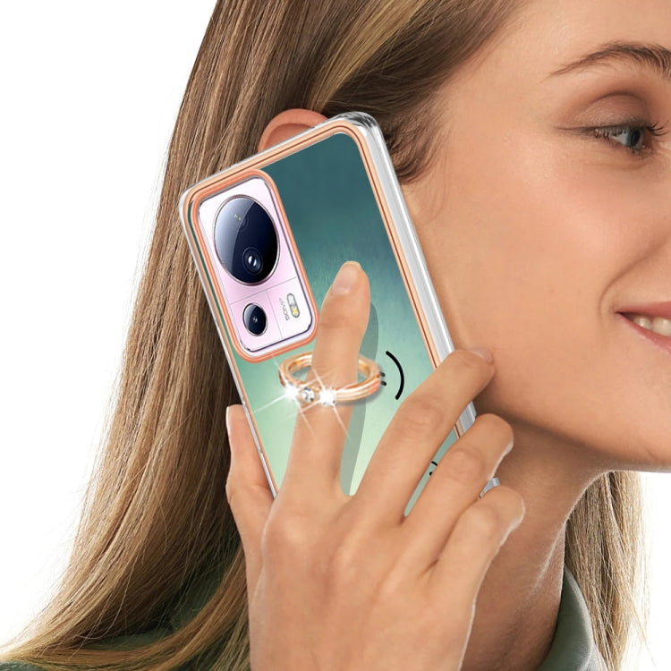 Electroplating Dual-side IMD Phone Case with Ring Holder, For Xiaomi 13 Lite 5G, For Xiaomi Redmi A1, For Xiaomi Redmi 10C