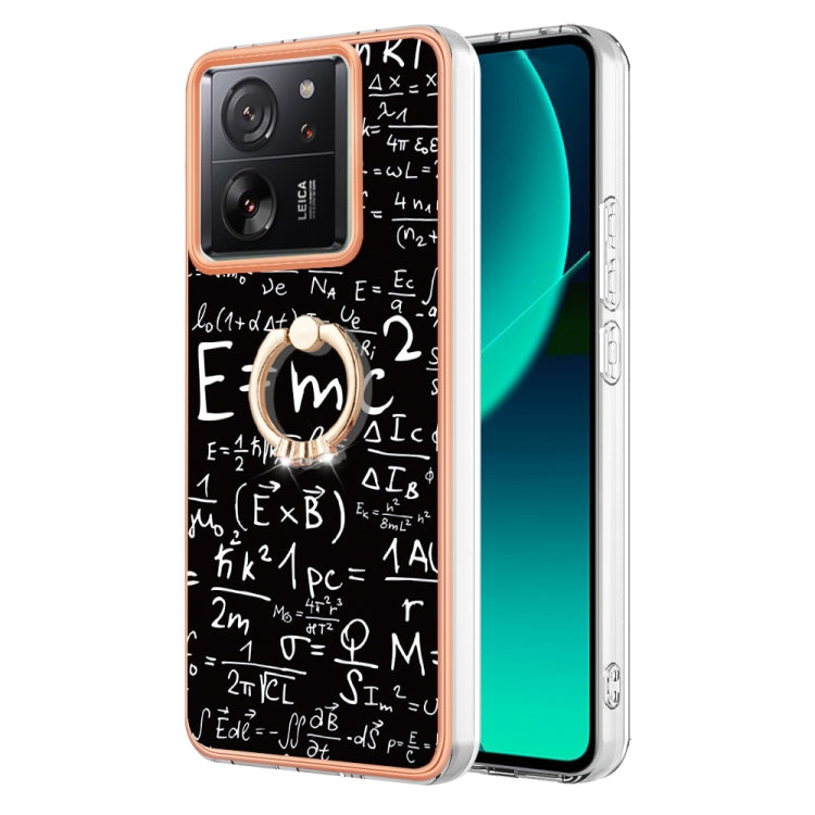 Electroplating Dual-side IMD Phone Case with Ring Holder, For Xiaomi Redmi Note 13 Pro+ 5G, For Xiaomi Redmi Note 13 Pro 5G Global, For Xiaomi 13T / 13T Pro