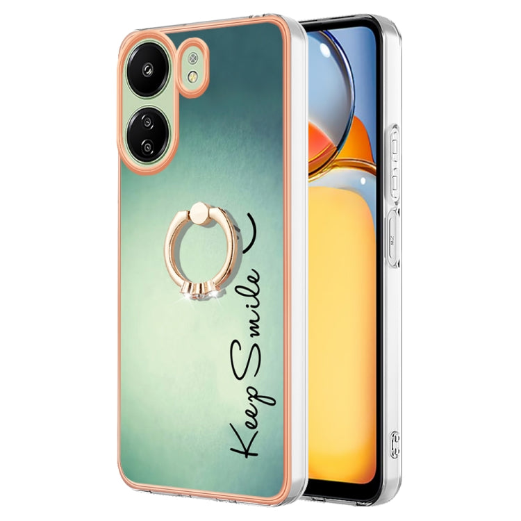 Electroplating Dual-side IMD Phone Case with Ring Holder, For Xiaomi Poco X6 Pro / Redmi K70E, For Xiaomi Redmi Note 13 5G Global, For Xiaomi Redmi 13C 4G