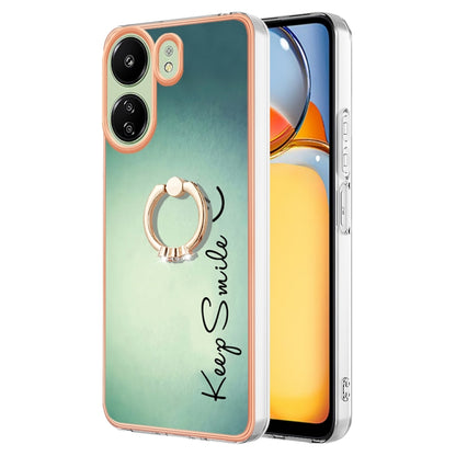 Electroplating Dual-side IMD Phone Case with Ring Holder, For Xiaomi Poco X6 Pro / Redmi K70E, For Xiaomi Redmi Note 13 5G Global, For Xiaomi Redmi 13C 4G