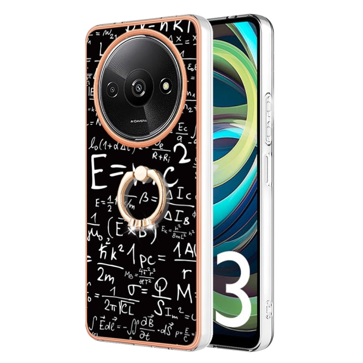 Electroplating Dual-side IMD Phone Case with Ring Holder, For Xiaomi Redmi Note 13 Pro 4G/Poco M6 Pro 4G, For Xiaomi Redmi A3, For Xiaomi Redmi Note 13 4G Global